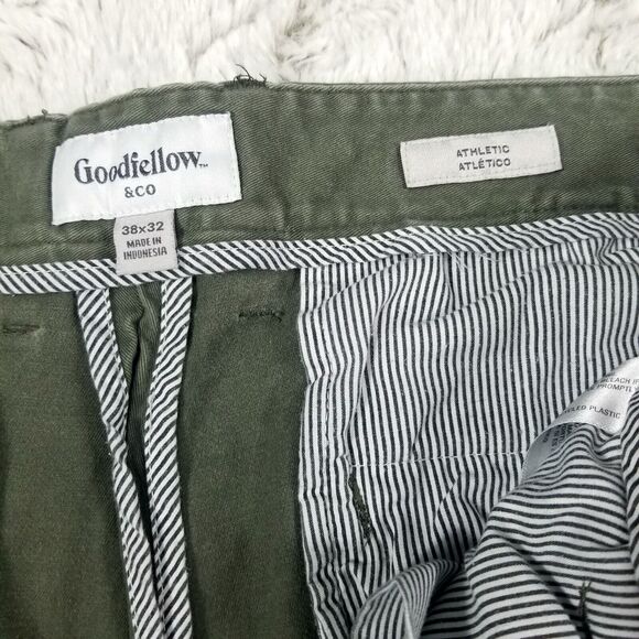 Goodfellow co Pants Chino Mens 38×32 Gray Flat front Straight - Picture 2 of 10